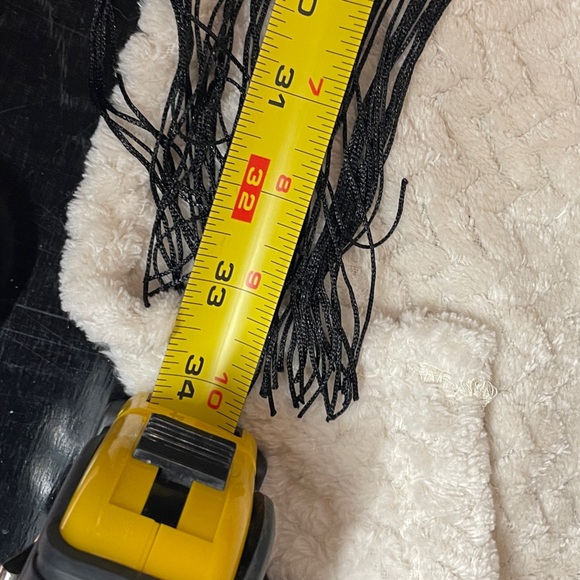 Womens Whimsygoth Black Kimono Style Lace with Fringe One Size Witchy Goth - Picture 6 of 6